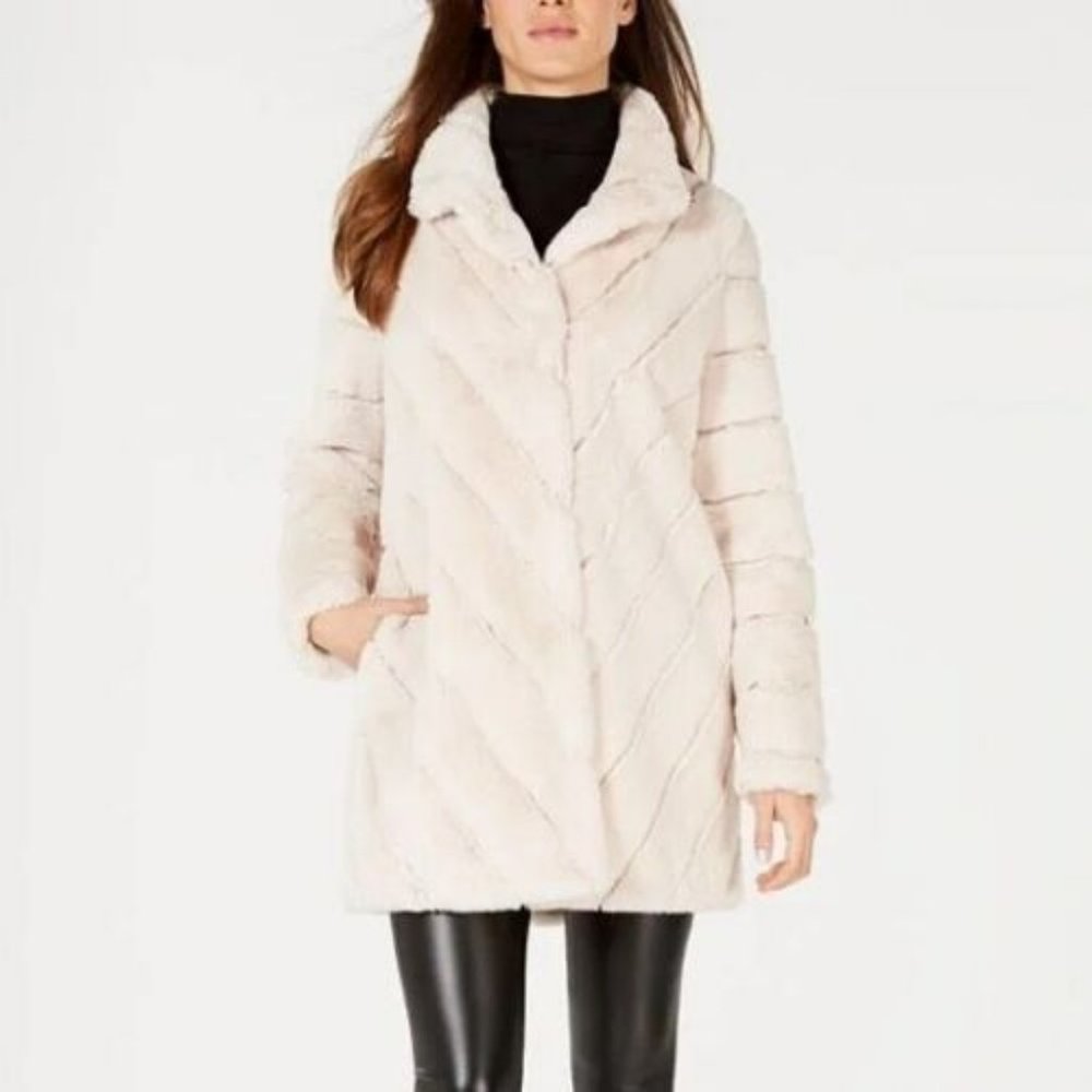 Best Offer!!NWT Calvin Klein Fur Coat   XL - Picture 2 of 10